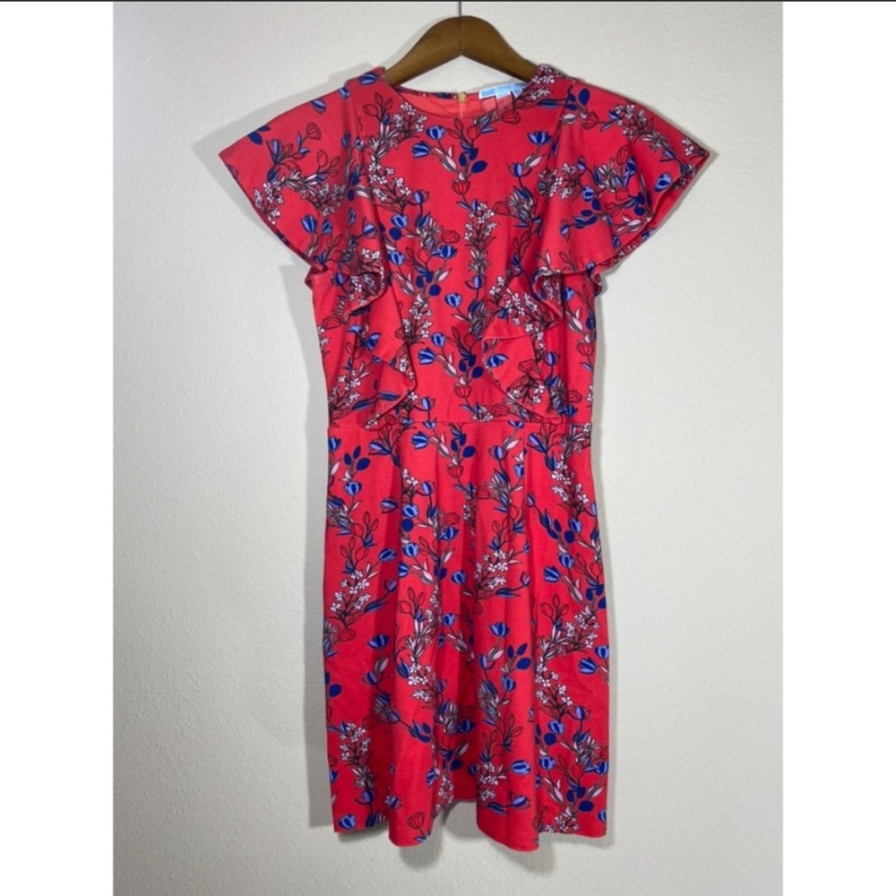 Draper James Dunaway Vines ruffle knit dress - Picture 2 of 5